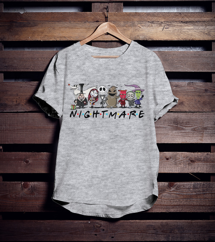 Nightmare Before Christmas Characters Halloween Friends T-Shirt