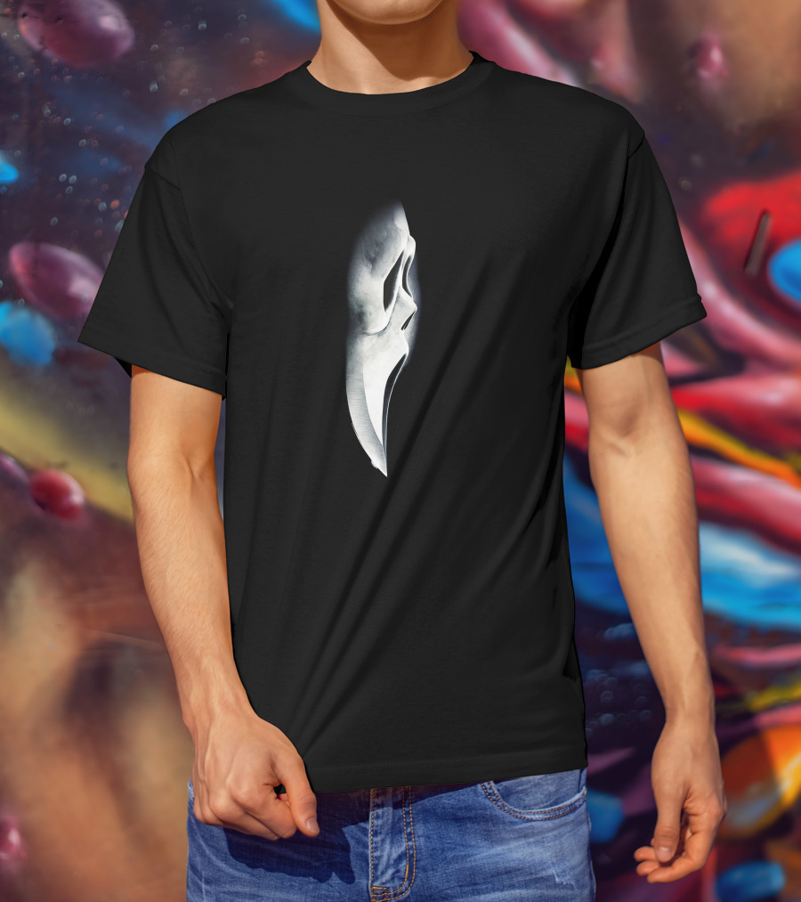 Ghostface Mask Scream Knife Horror Movie Slasher Halloween T-Shirt