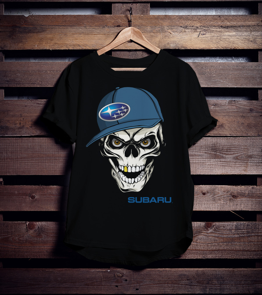 SUBARU Skull With Cap T-Shirt