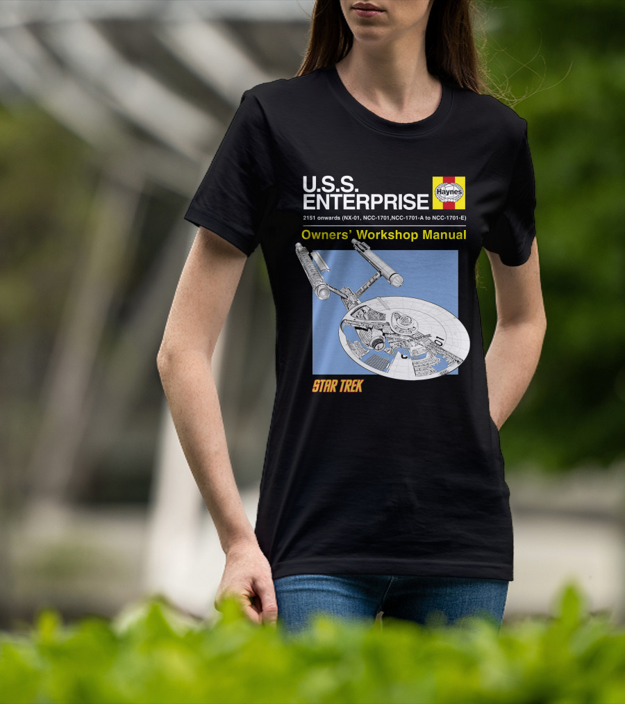U.S.S Enterprise Haynes Owners' Workshop Manual Star Trek 2151 Onwards NCC-1701 NCC-1701-A To NCC-1701-E T-Shirt