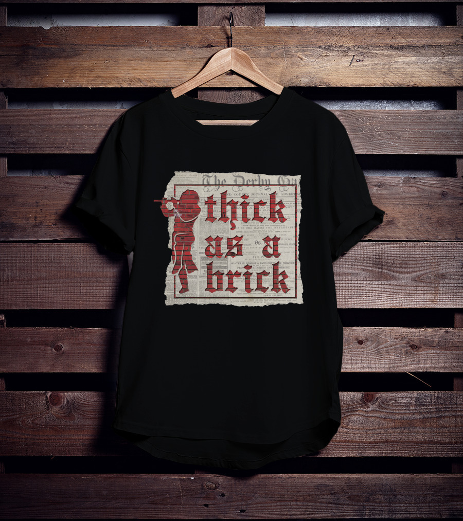 Thick As A Brick Newspaper Red Flute Player T-Shirt