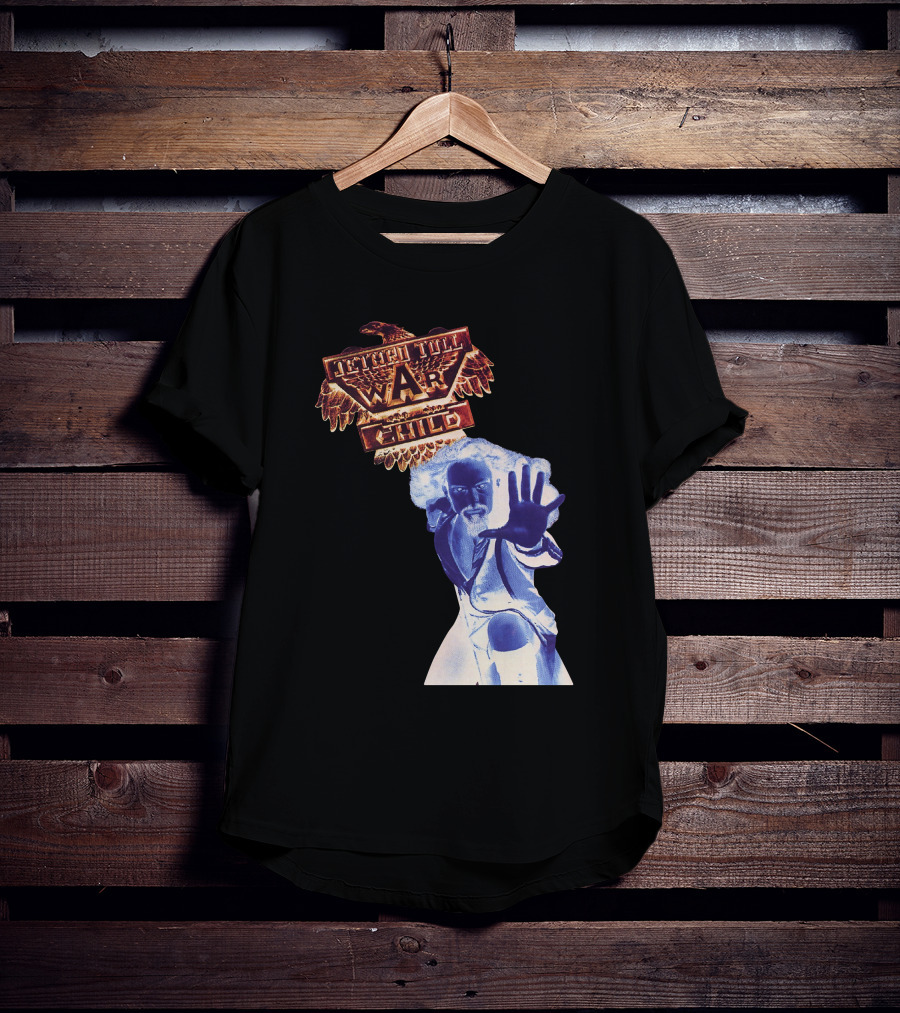 Jethro Tull War Child Eagle Motif With Reaching Figure T-Shirt