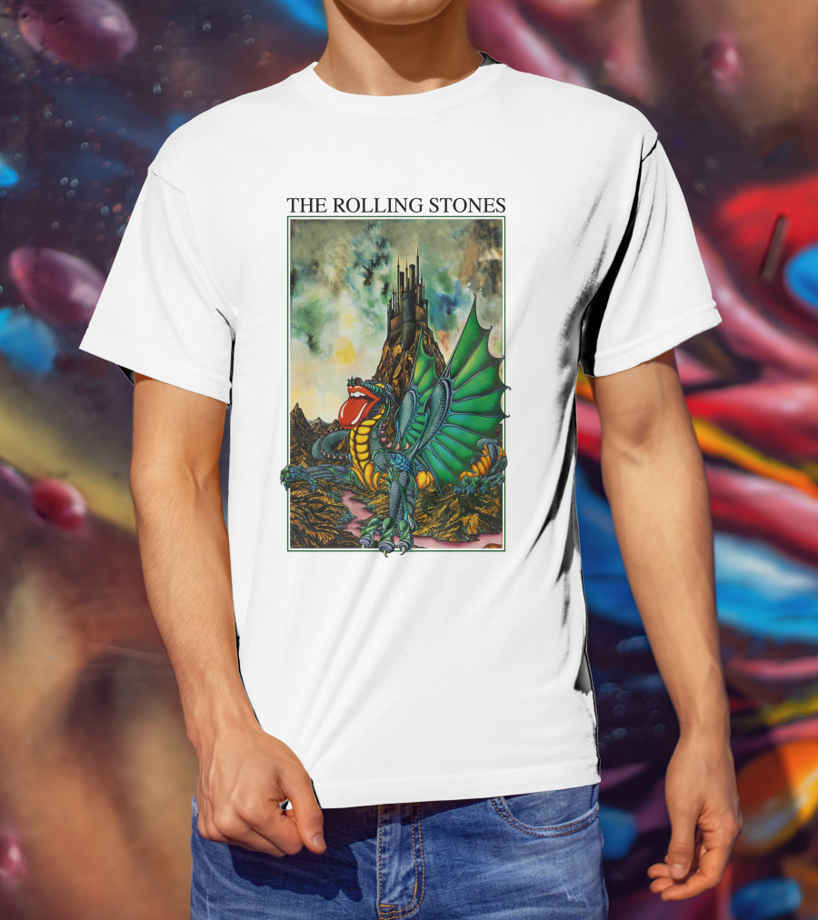 The Rolling Stones Dragon And Castle Scene T-Shirt
