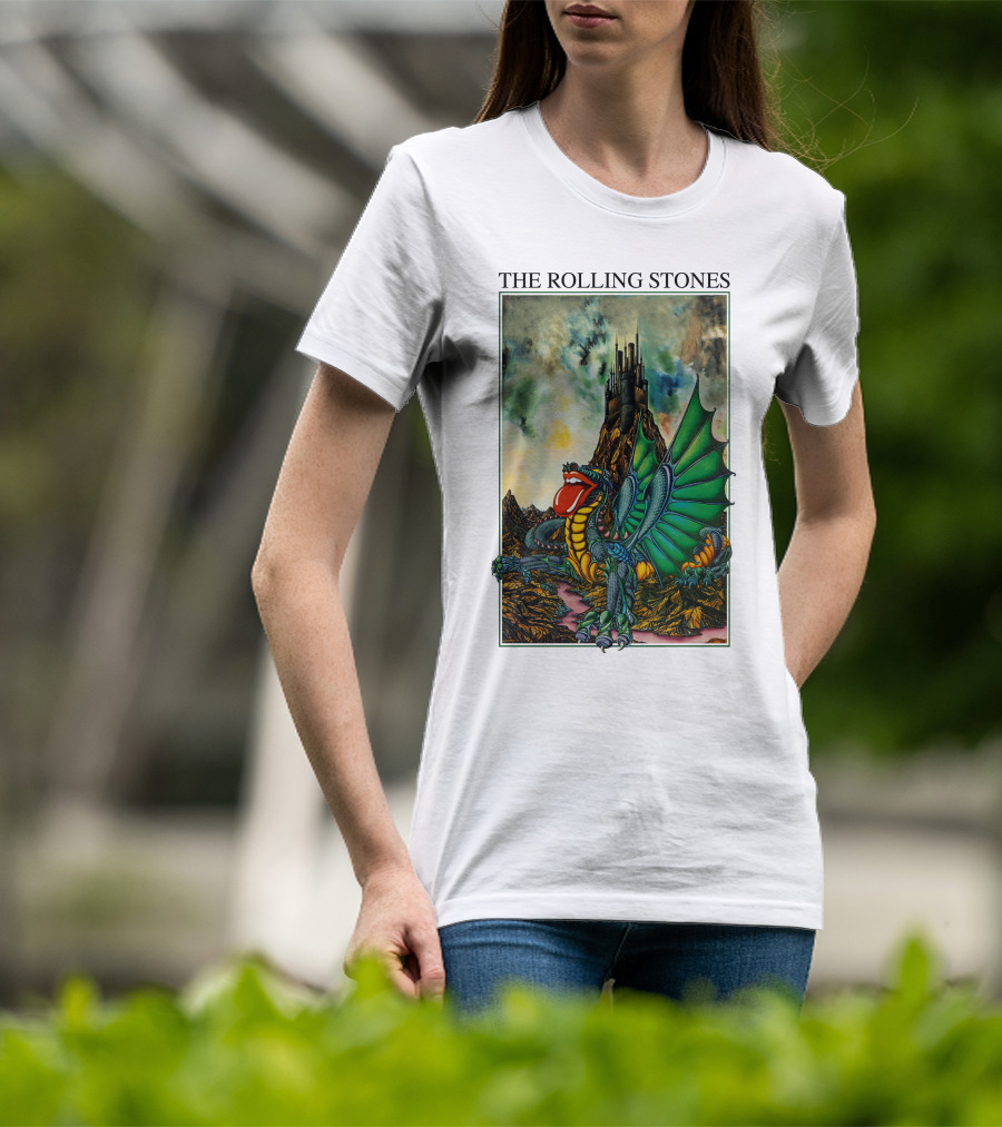 The Rolling Stones Dragon And Castle Scene T-Shirt
