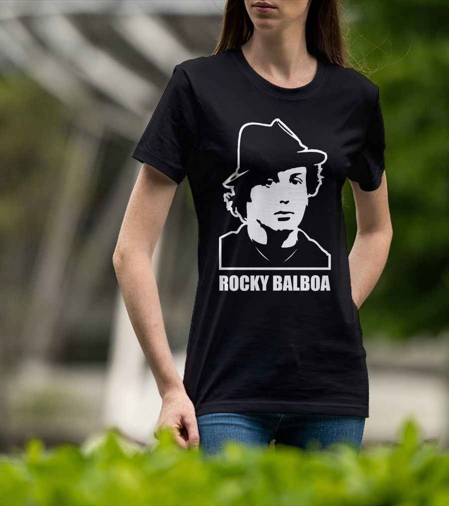 Rocky Balboa Iconic Boxing Legend With Hat T-Shirt