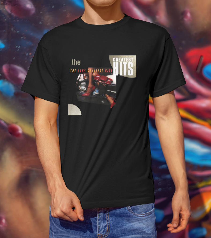 The Cars Greatest Hits Album Cover Retro T-Shirt