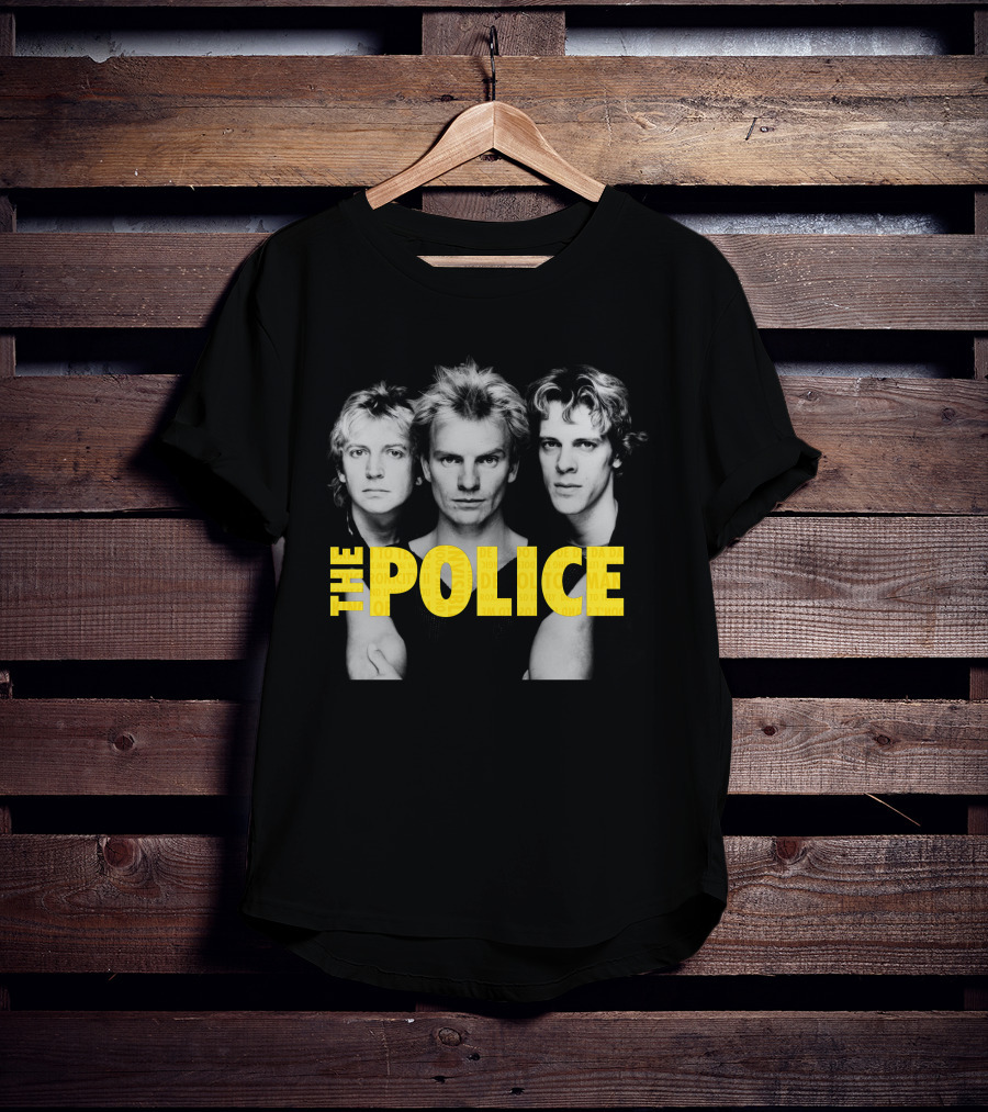 The Police Band Members Portrait With Yellow T-Shirt