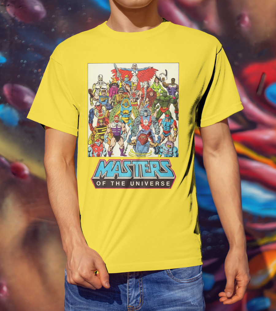 Masters Of The Universe He-Man Iconic Characters Group Retro Comic T-Shirt