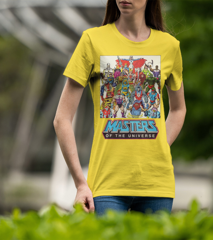 Masters Of The Universe He-Man Iconic Characters Group Retro Comic T-Shirt