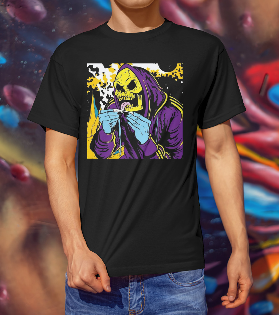 Skeletor Rolling Hoodie Masters Of The Universe 80s Retro Style Cartoon T-Shirt