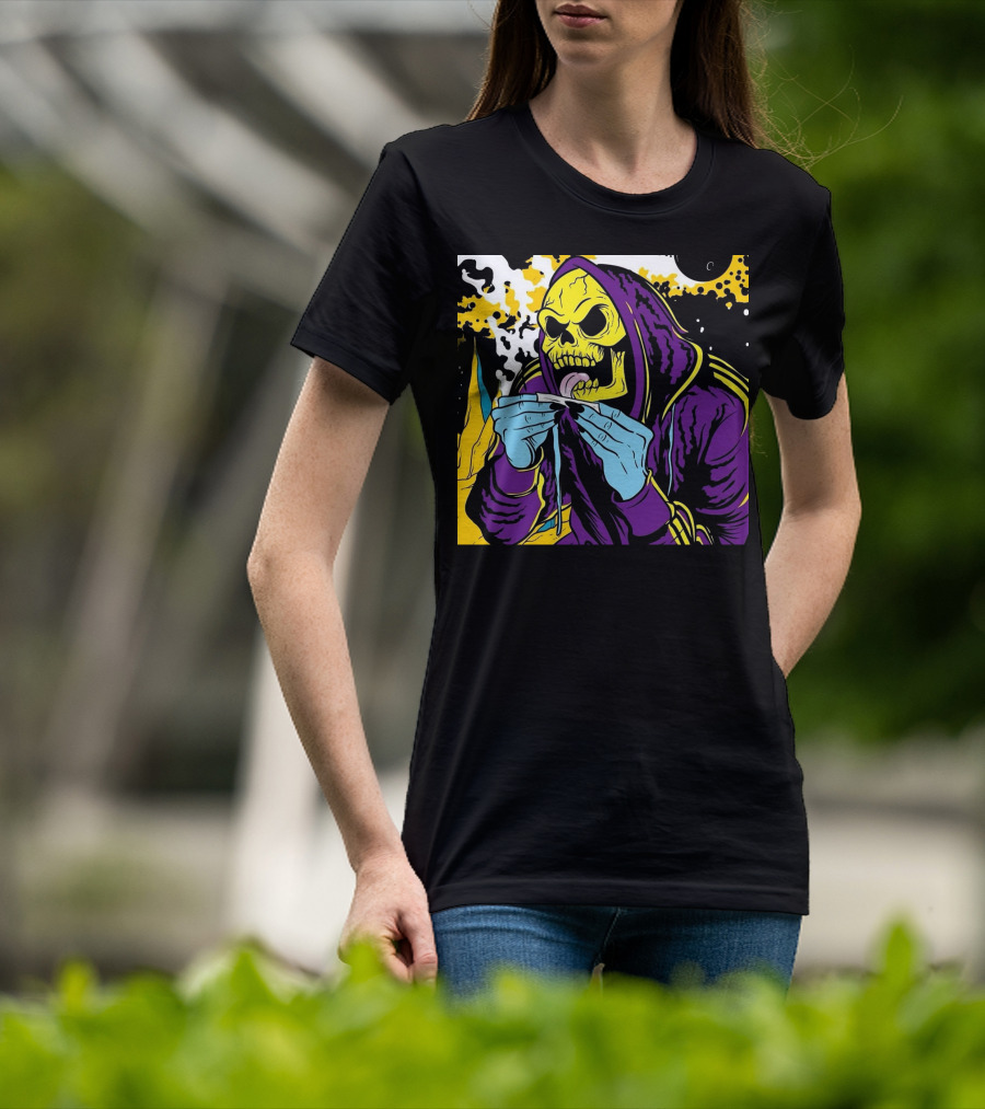 Skeletor Rolling Hoodie Masters Of The Universe 80s Retro Style Cartoon T-Shirt