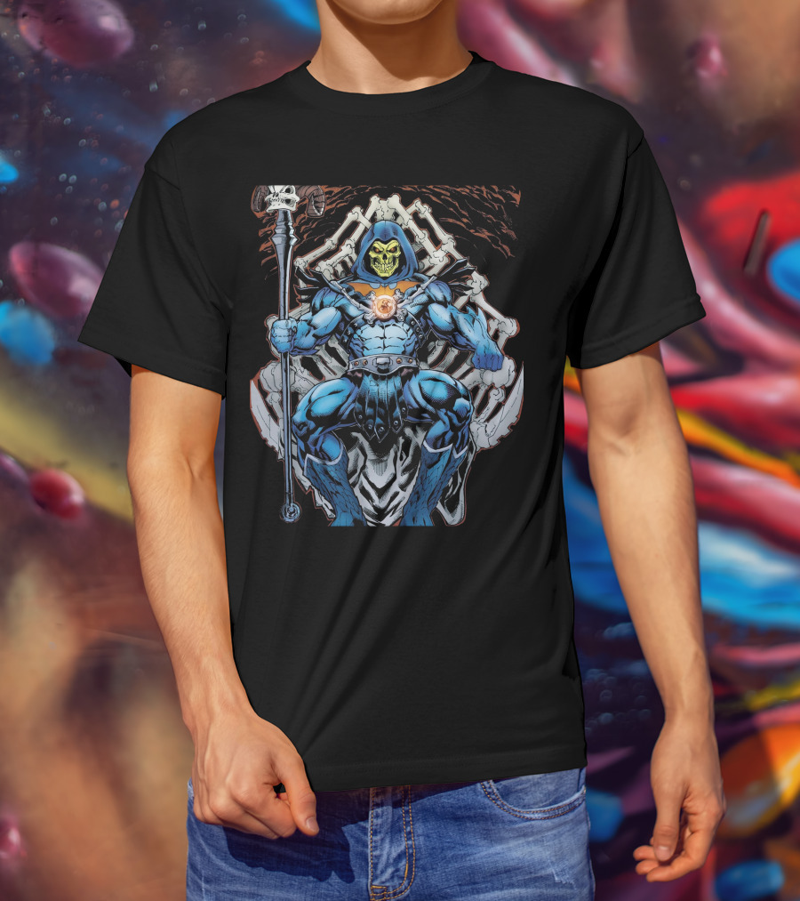 Skeletor Throne Masters Of The Universe Vintage Fan T-Shirt
