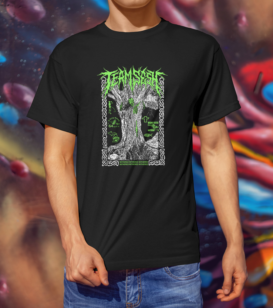 Teamsesh Withered Green Tree Wrong House Mothman 64 T-Shirt