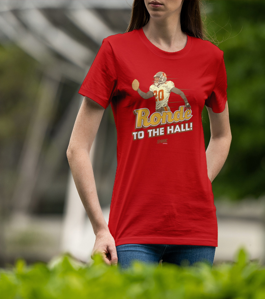 Ronde To The Hall Smack Apparel Football T-Shirt
