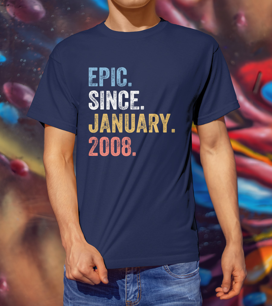 Epic Since January 2008 Retro T-Shirt