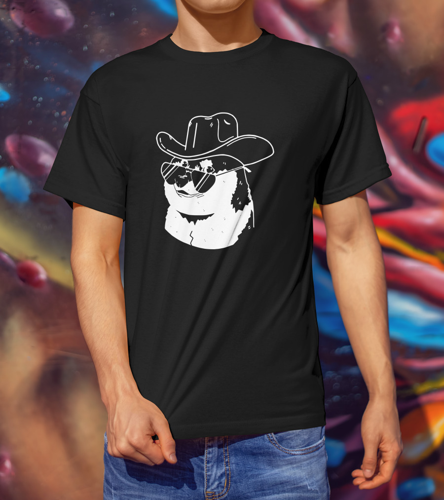 Elon Musk Dogecoin Cowboy Hat Sunglasses Shiba Inu T-Shirt