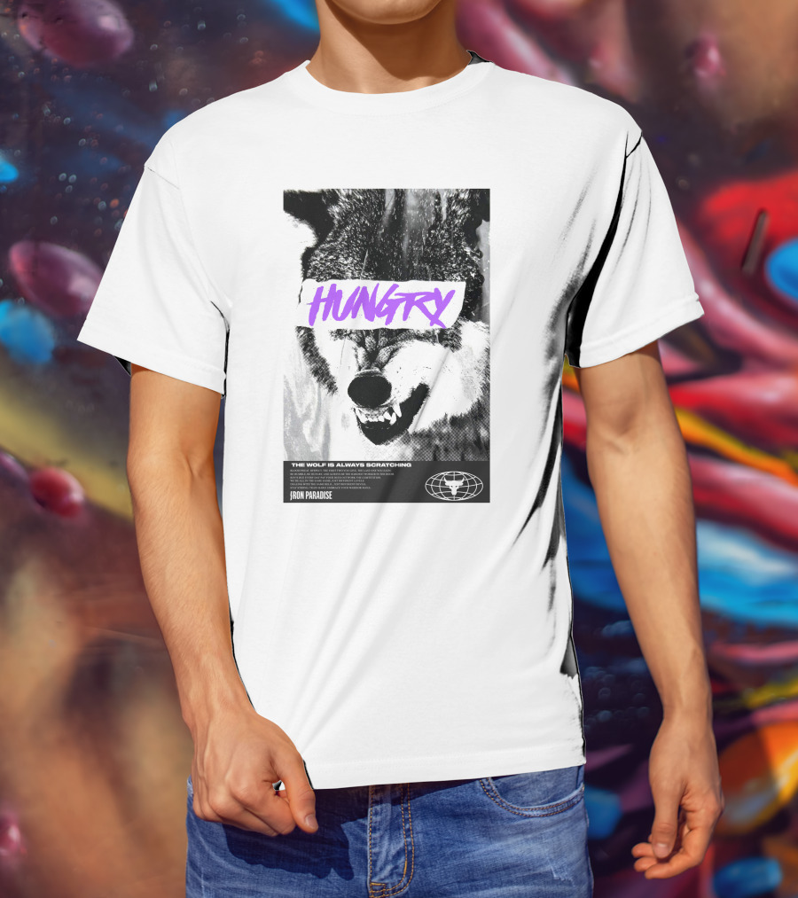 Hungry Wolf The Wolf Is Always Scratching Iron Paradise T-Shirt