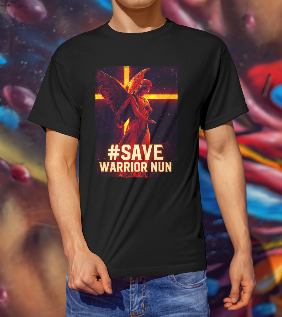 Save Warrior Nun Angel Red Cross T-Shirt