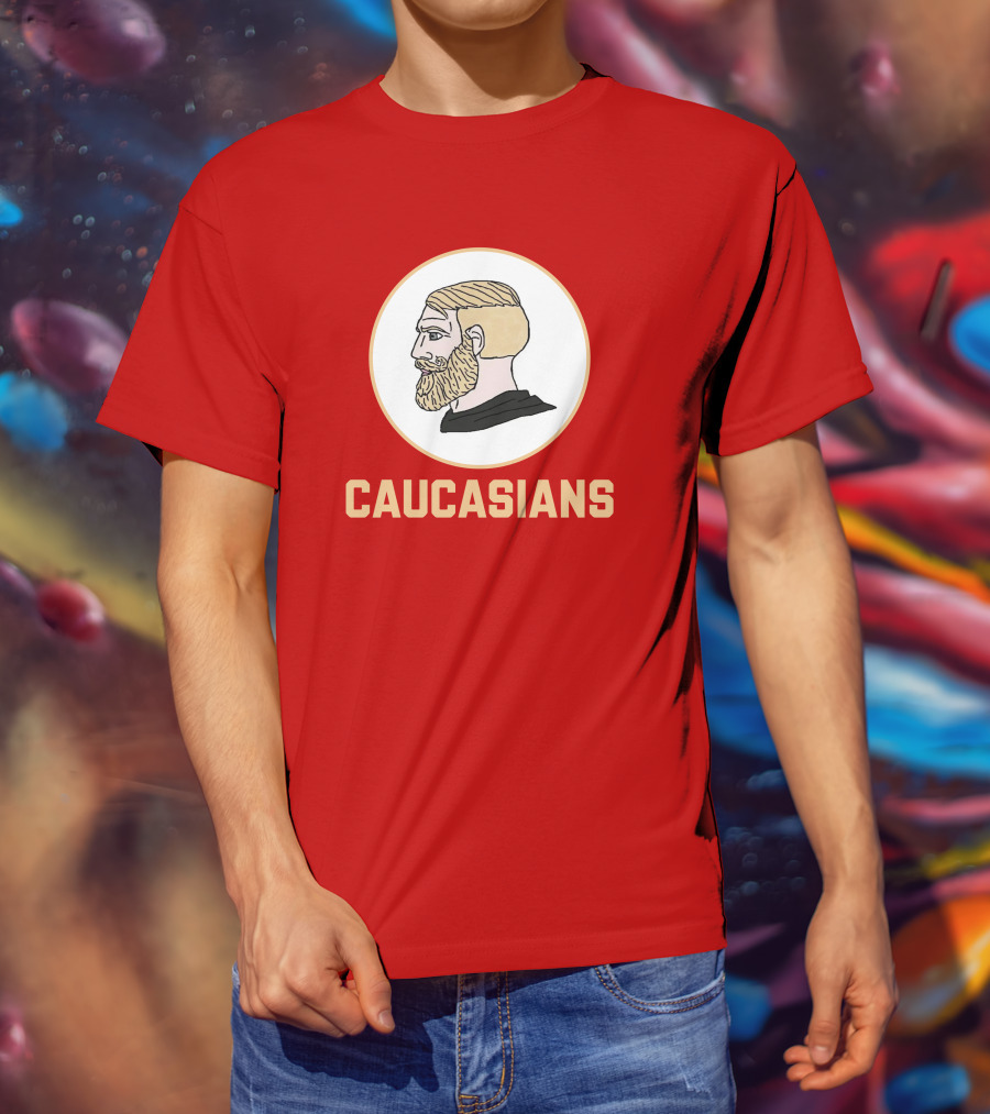 Caucasians Nordic Viking Profile Red T-Shirt