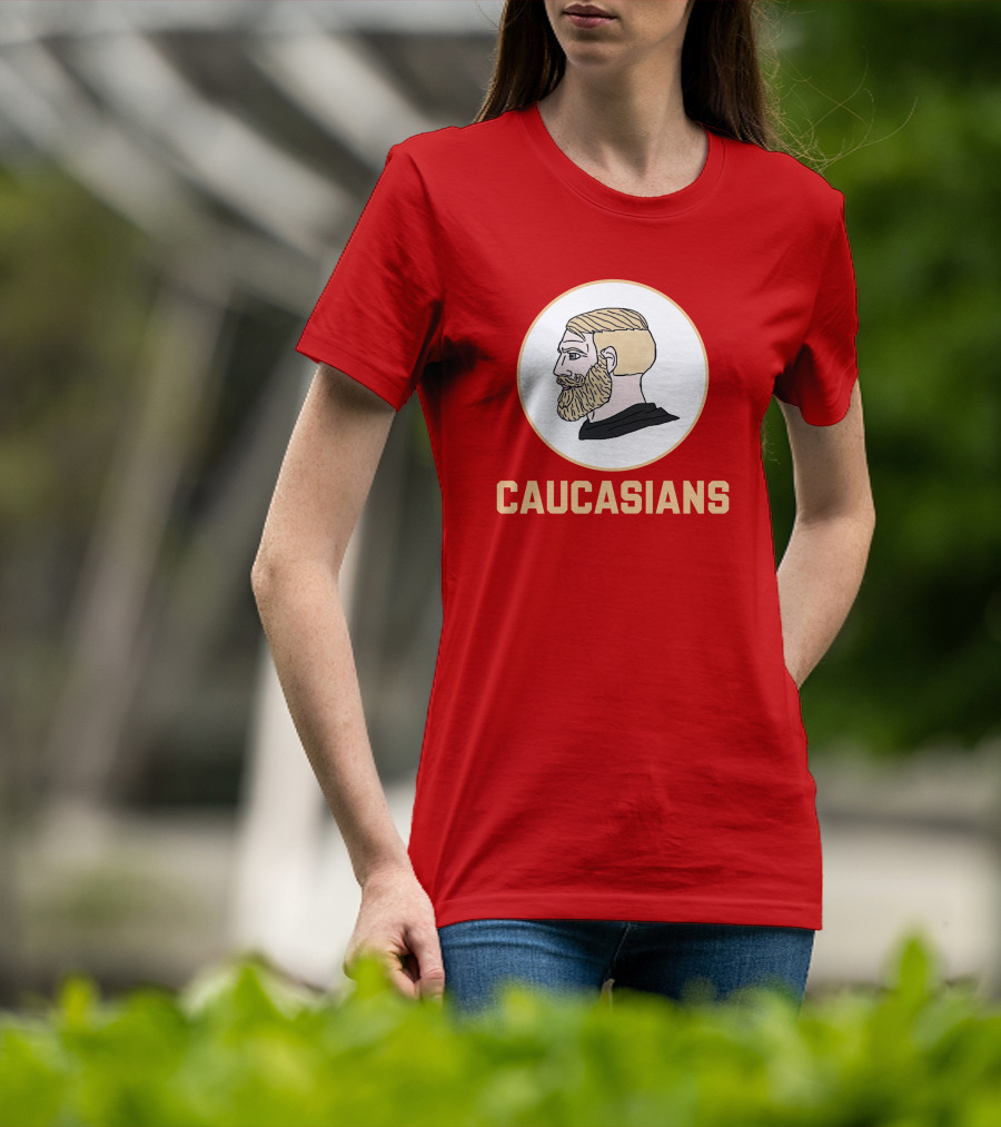Caucasians Nordic Viking Profile Red T-Shirt