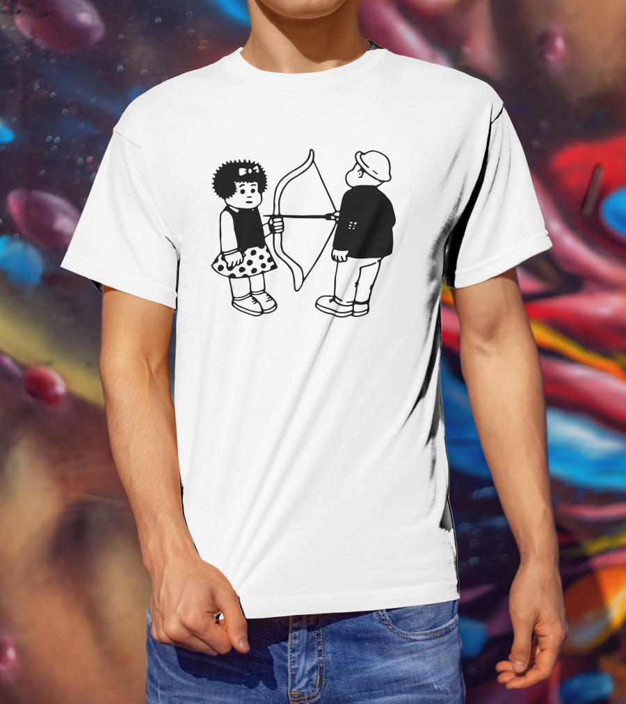 Vacancy Projects Rest Energy Nancy Style Comic Bow And Arrow Duo T-Shirt