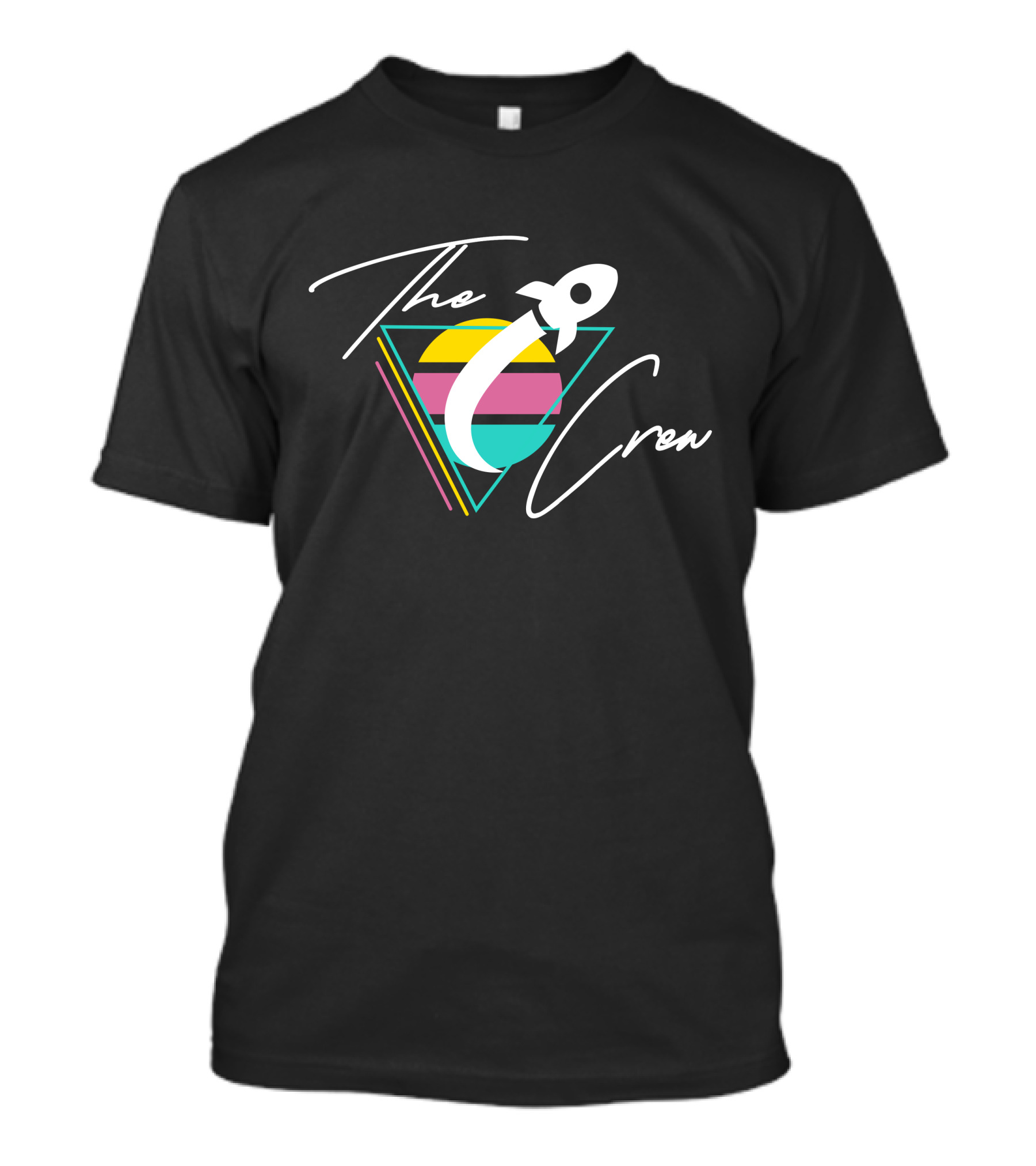 The Crew Retro Rocket Pastel Triangle Neon Vibes T-Shirt