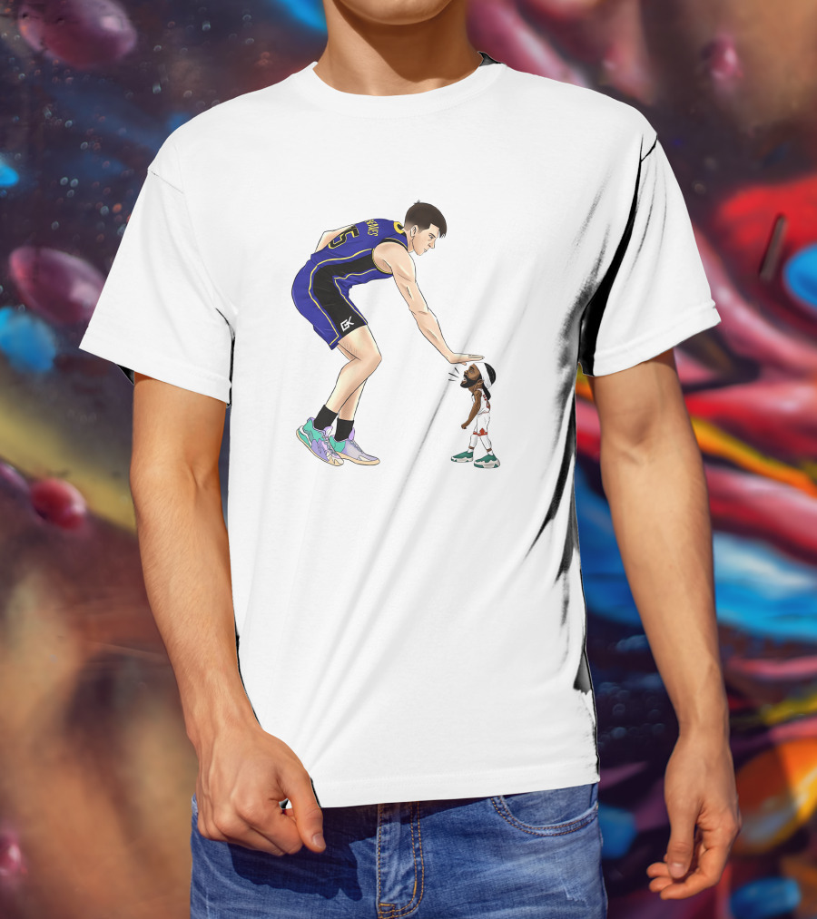 GoldenKnightGfx Basketball Players Size Comparison T-Shirt