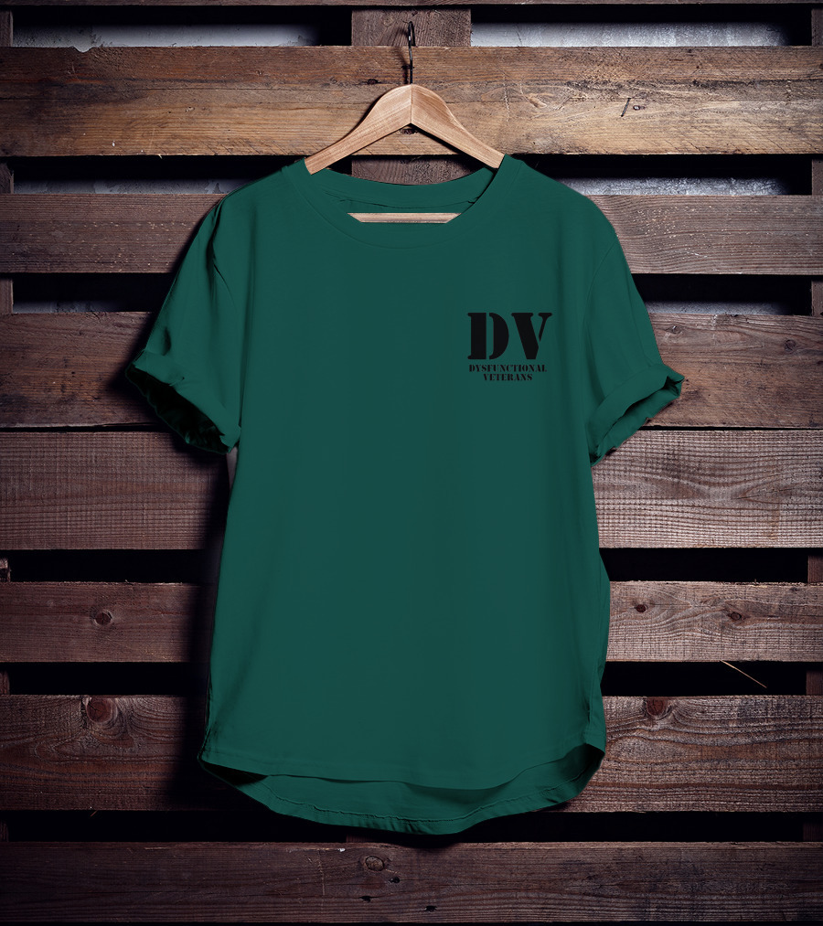 The Deplorable Veteran DV Dysfunctional Veterans Black T-Shirt