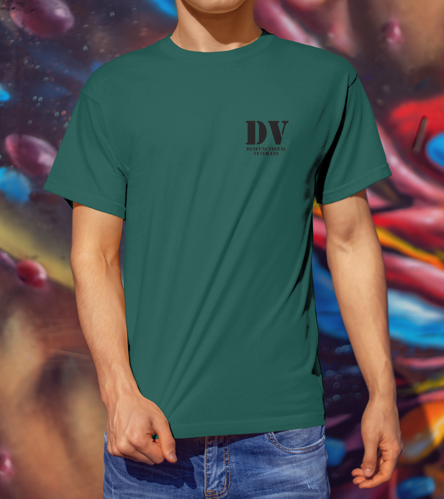 The Deplorable Veteran DV Dysfunctional Veterans Black T-Shirt