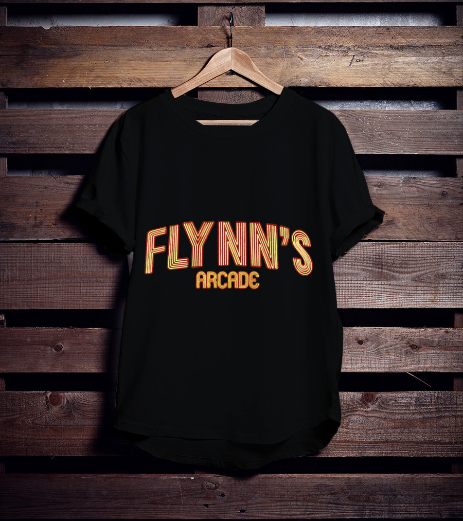 Flynn's Arcade Home Of Space Paranoids Retro Neon T-Shirt
