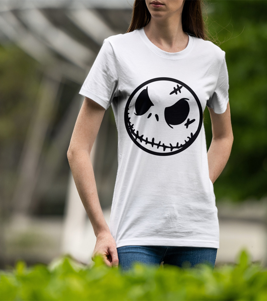 Halloween Scary Evil Pumpkin Head Jack Face T-Shirt