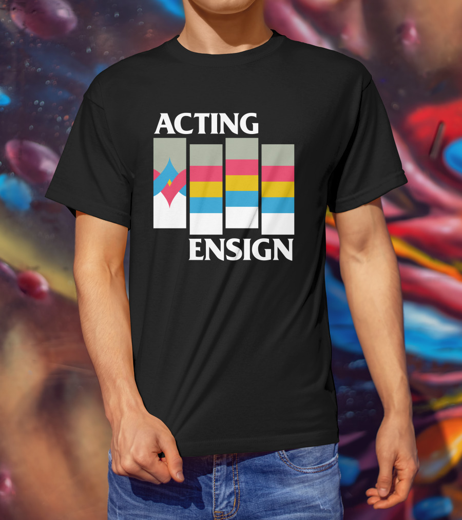 Acting Ensign 80s Retro Color Bars T-Shirt