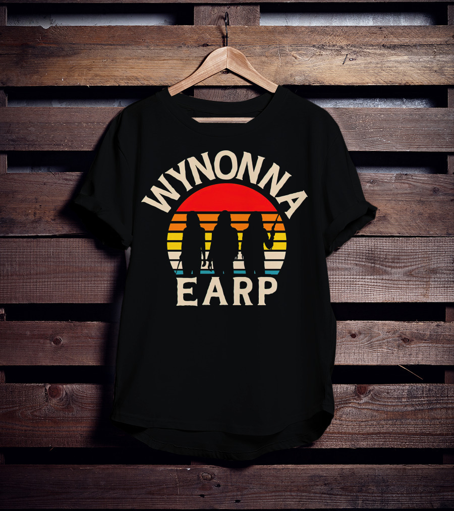 Wynonna Earp Silhouette With Sunset Stripes T-Shirt