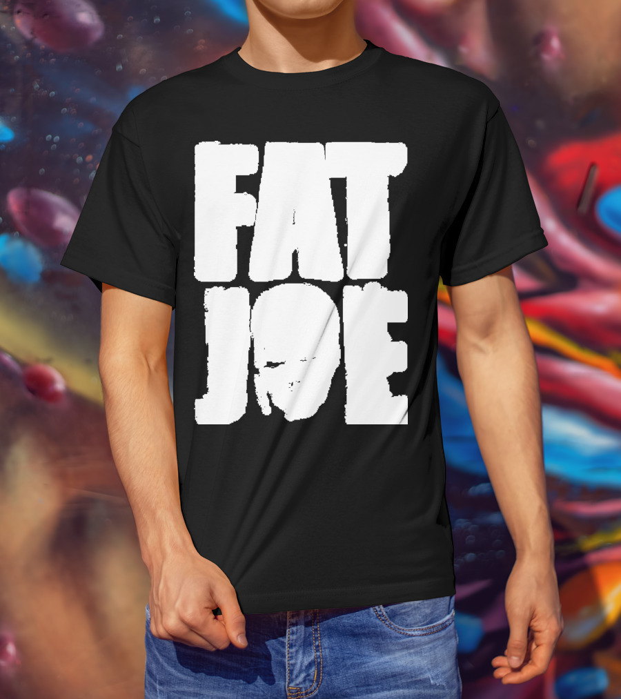 Fat Joe Face Inside Bold White Letters T-Shirt