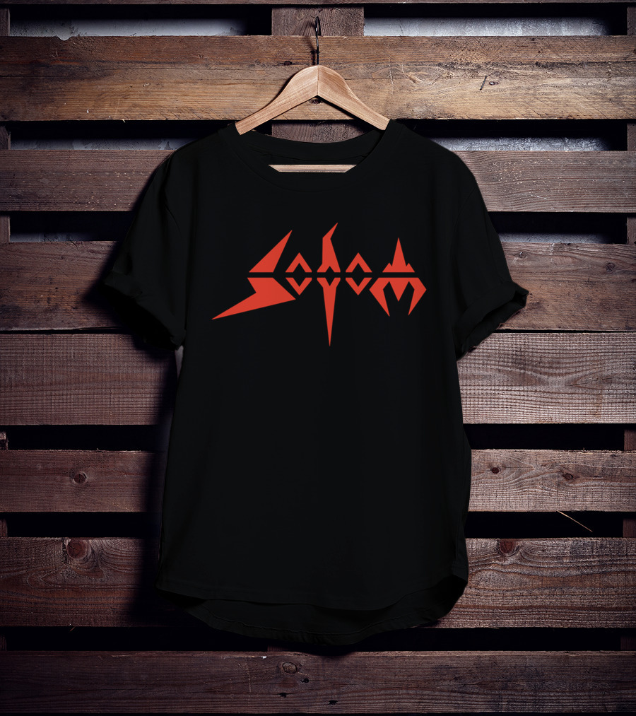 Sodom Band Logo Red Black Germany Metal Rock T-Shirt