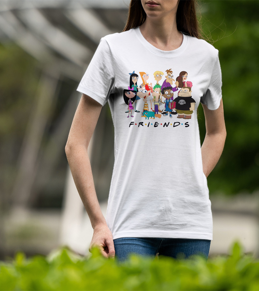 Phineas And Ferb Friends Cast With Iconic Friends T-Shirt
