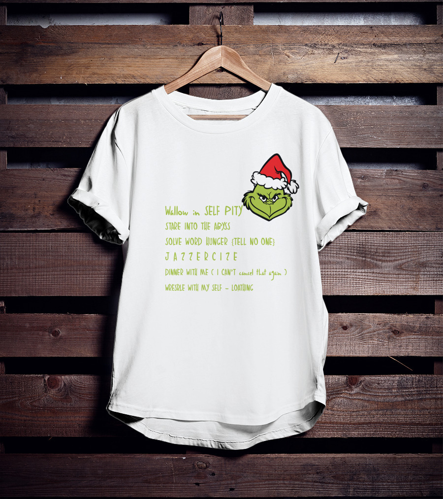 Grinch Christmas Schedule My Day I'm Booked T-Shirt
