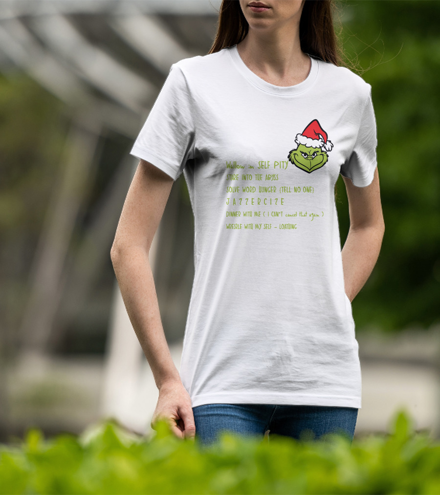 Grinch Christmas Schedule My Day I'm Booked T-Shirt