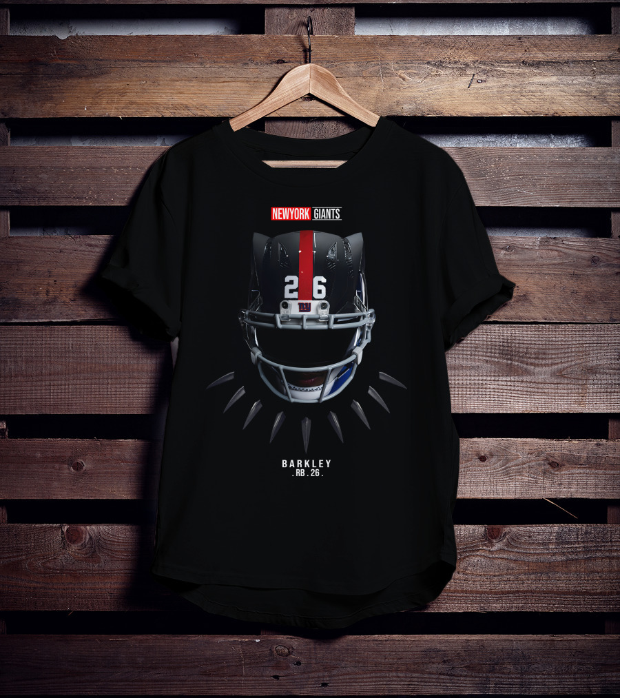 Saquon Barkley X Wakanda Forever New York 26 Helmet Collaboration T-Shirt