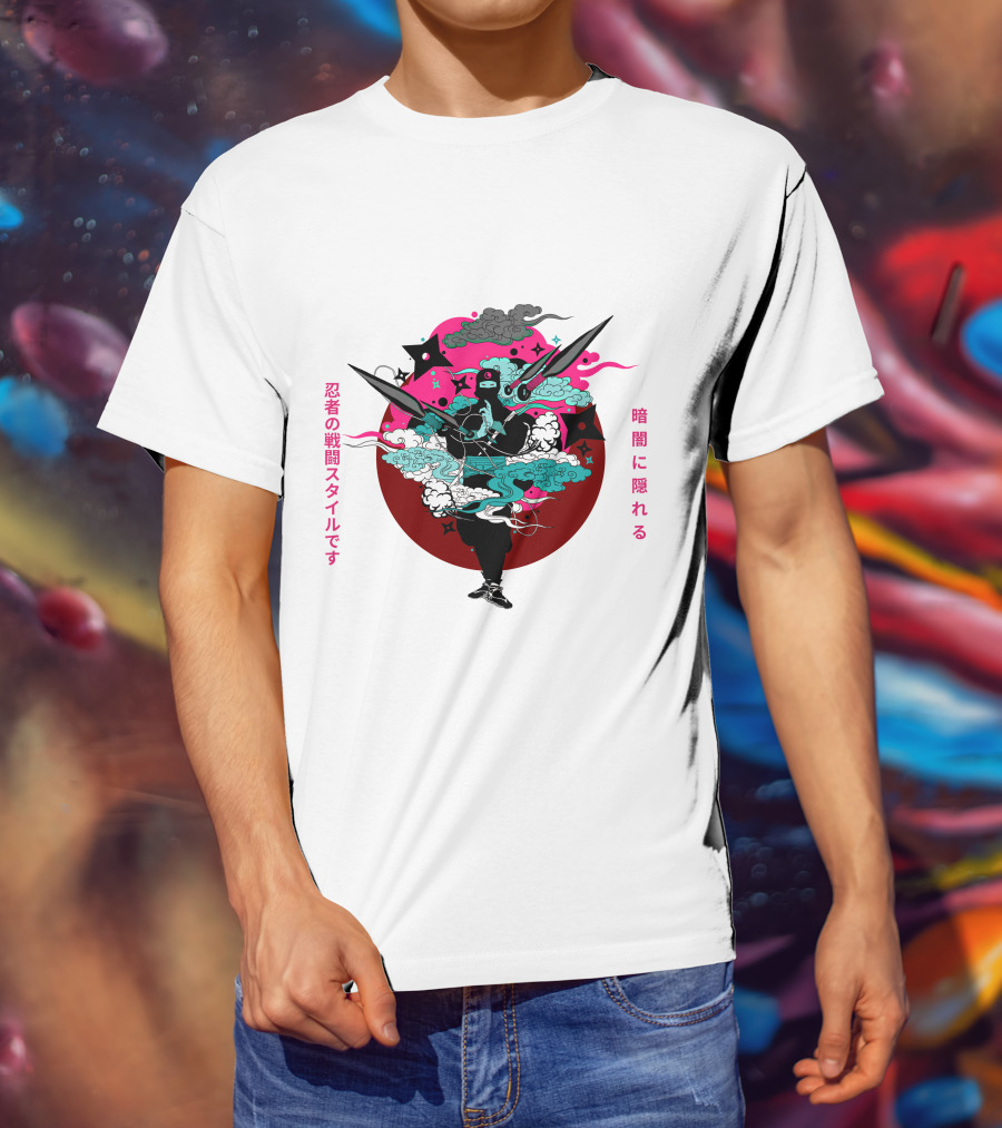 Ninja Japan Hidden In The Dark Combat T-Shirt