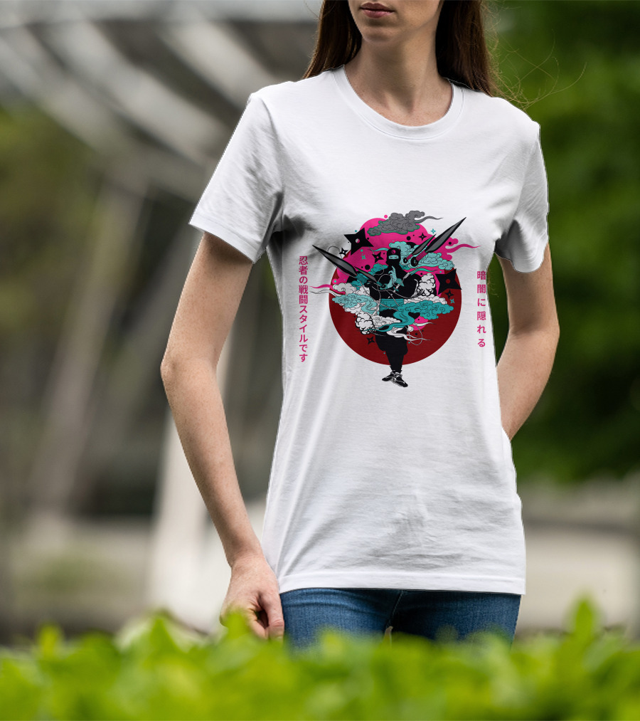 Ninja Japan Hidden In The Dark Combat T-Shirt