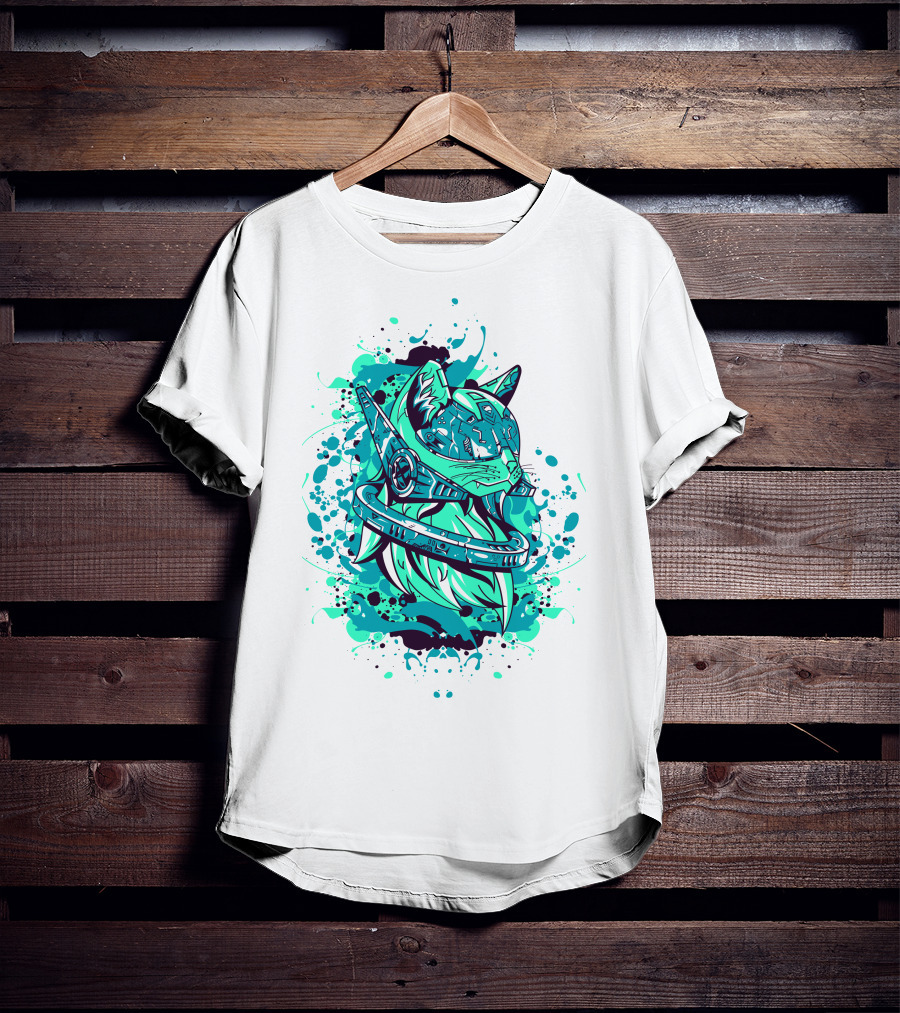 Future Cat Cybernetic Space Explorer T-Shirt