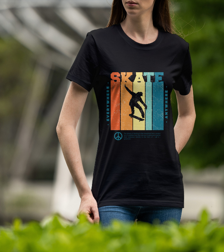 SKATE Everywhere Anywhere Peace T-Shirt