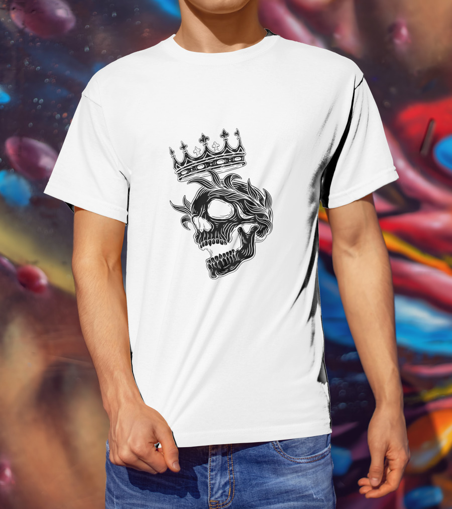 King Skull Crowned With Gothic Royalty T-Shirt