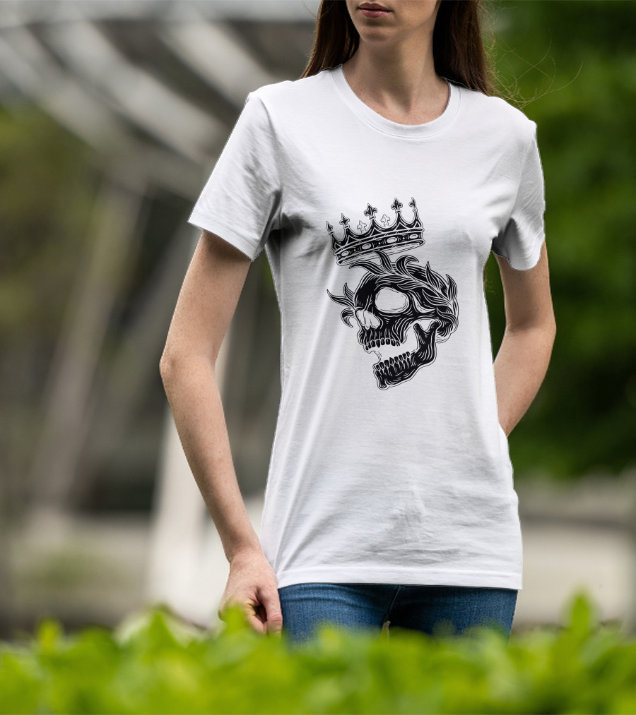 King Skull Crowned With Gothic Royalty T-Shirt