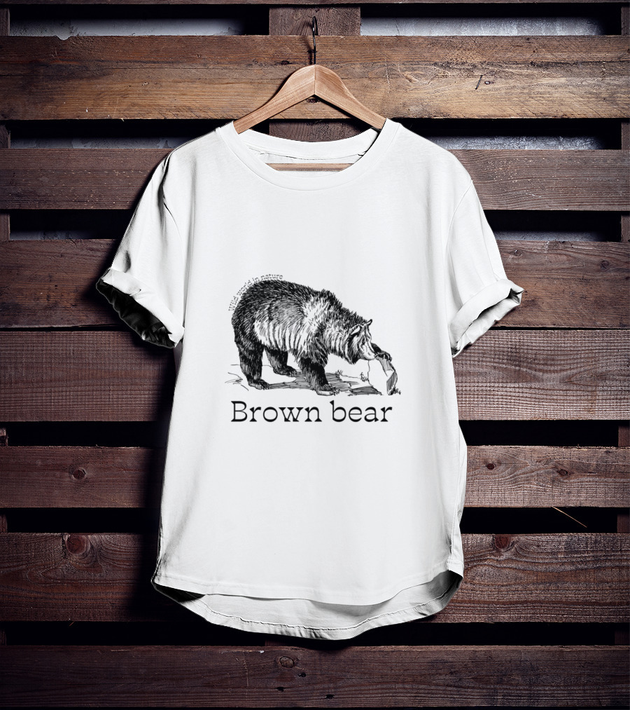 Wild World In Nature Brown Bear T-Shirt