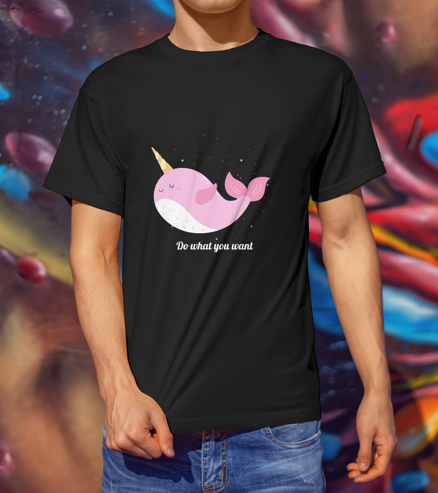 Do What You Want Narwhal Stars T-Shirt