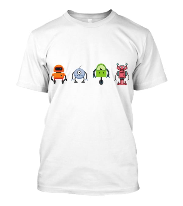 Cute Colorful Robots Collection T-Shirt