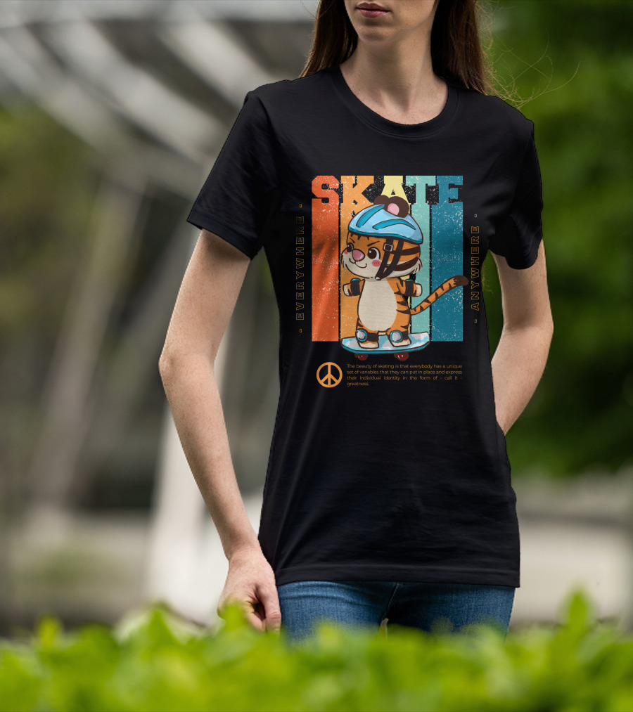 SKATE Everywhere Anywhere Tiger T-Shirt