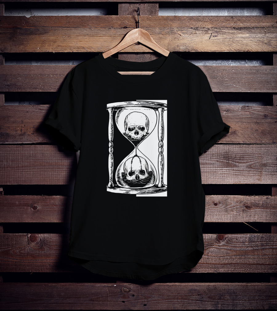 Skull Hourglass Timeless Symbolism T-Shirt
